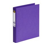 Marbig Binder Bright Ring PE A4 2D Ring 25mm Purple