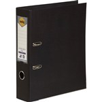 Marbig PE Linen Lever Arch File A4 Black
