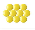 Quartet Magnet Buttons 20mm Pack 10 Yellow
