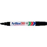 Artline 90 Permanent Marker Chisel Point Box 12 Black