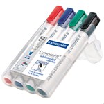Staedtler Lumocolor 351 Board Marker Chisel 351BWP4 Wallet 4