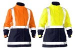 Bisley Jacket Womens HiVis Recycled Rain Shell Taped BJL6766T