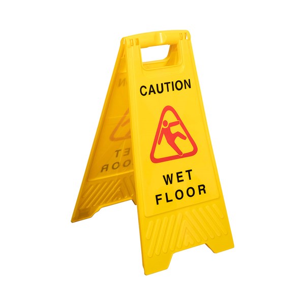 Cleanlink Safety Sign Wet Floor 32X31X65cm Yellow
